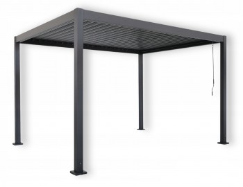 Pergola ogrodowa lamelowa 3x4 m antracyt XT-3653 regulowany dach