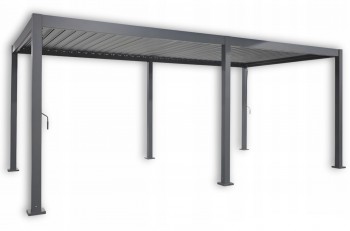 Pergola ogrodowa lamelowa 3x6 m antracyt XT-3652 regulowany dach