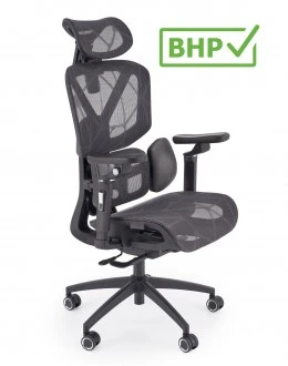 Fotel biurowy z regulacjami Cubus Halmar, zgodny z normą BHP