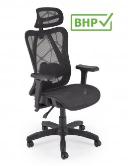 Fotel biurowy z regulacjami Xeron Halmar, zgodny z normą BHP