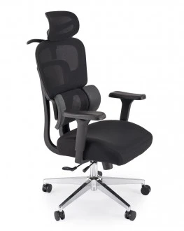 Fotel biurowy ergonomiczny Booster Halmar z regulowanym zagłówkiem