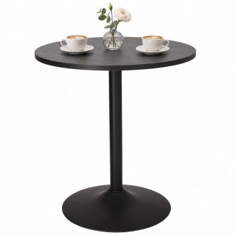 Mały stół do jadalni Hvar okrągły, czarny 60 cm