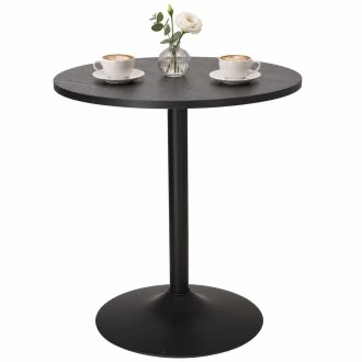 Mały stół do jadalni Hvar okrągły, czarny 60 cm