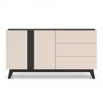 Komoda 160 cm Freshion 03, kaszmir / czarny
