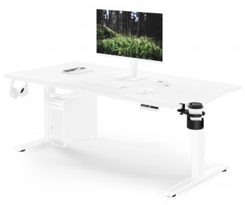 Duże biurko sit-stand do pracy Aria 160×80 cm, białe