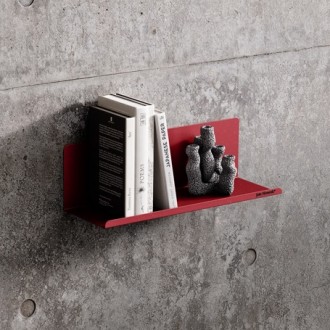 Metalowa półka ścienna Modern Joanne 40 cm, kolor czerwony