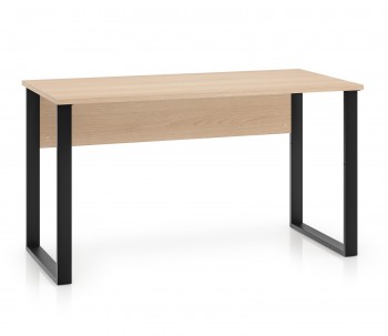 Proste biurko 138 cm Odelis 08 na metalowych nogach