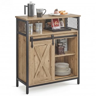 Komoda loftowa z drzwiami przesuwnymi 70 cm Faro 029, dąb Artisan