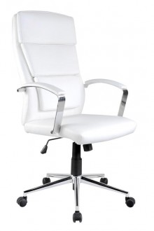 Biały fotel biurowy Aurelius Halmar