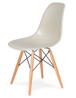 Krzesło DSW do nowoczesnych jadalni na drewnianych nogach