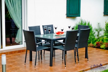 Zestaw mebli ogrodowych stół 6 krzeseł Avvicente