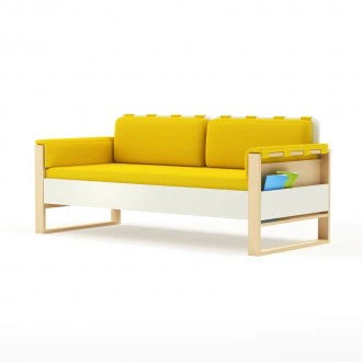 Sofa Loft szer. 195 cm z materacem, bocznymi i tylnymi poduszkami Plus Timoore