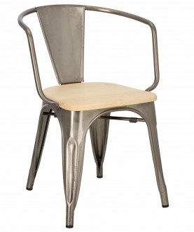 Krzesło Paris Arms Wood sosna naturalna insp. Tolix