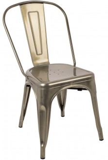 Metalowe krzesło Tower metaliczne
