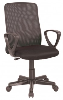 Czarny obrotowy fotel biurowy Q-083