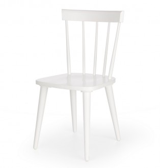 Białe drewniane krzesło Barkley