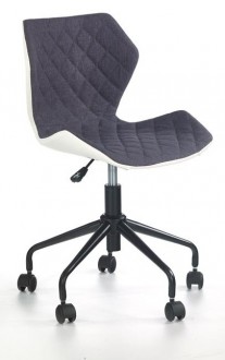 Pikowane krzesło biurowe z białym tyłem Matrix Halmar