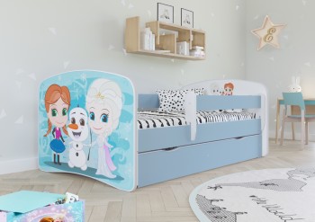 Łóżko dziecięce Babydreams z obrazkiem 180x80 z materacem