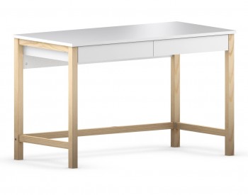 Białe biurko z szufladami DES5/2 w stylu skandynawskim