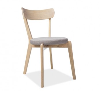 Drewniane krzesło z tapicerowanym siedziskiem Nelson