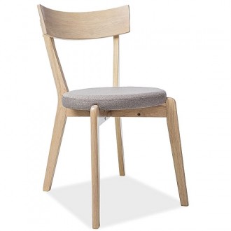 Drewniane krzesło z tapicerowanym siedziskiem Nelson Signal