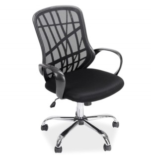 Krzesło biurowe z oparciem z siatki Dexter czarny