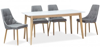 Skandynawski stół z rozkładanym blatem Cesar 160-205x80 cm