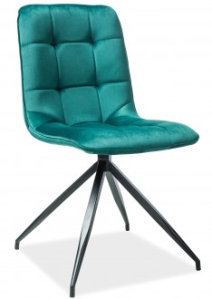 Krzesło tapicerowane tkaniną aksamitną Texo