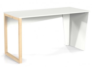 Białe biurko komputerowe w stylu skandynawskim EDGE2