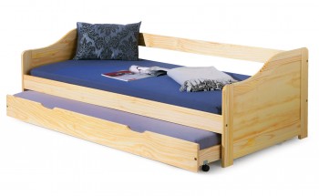 Drewniane łóżko dziecięce z dodatkowym spaniem Laura