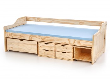 Dziecięce łóżko drewniane z szufladami Maxima