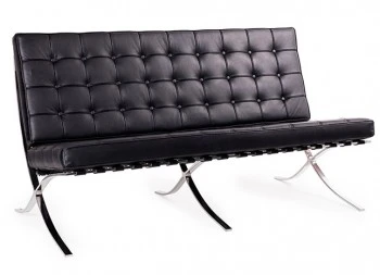 Designerska sofa tapicerowana skórą ekologiczną Barcelon