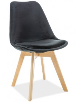Tapicerowane krzesło na bukowych nogach Dior Velvet