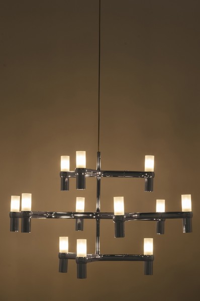 Lampa wisząca ze szklanymi kloszami Atomic