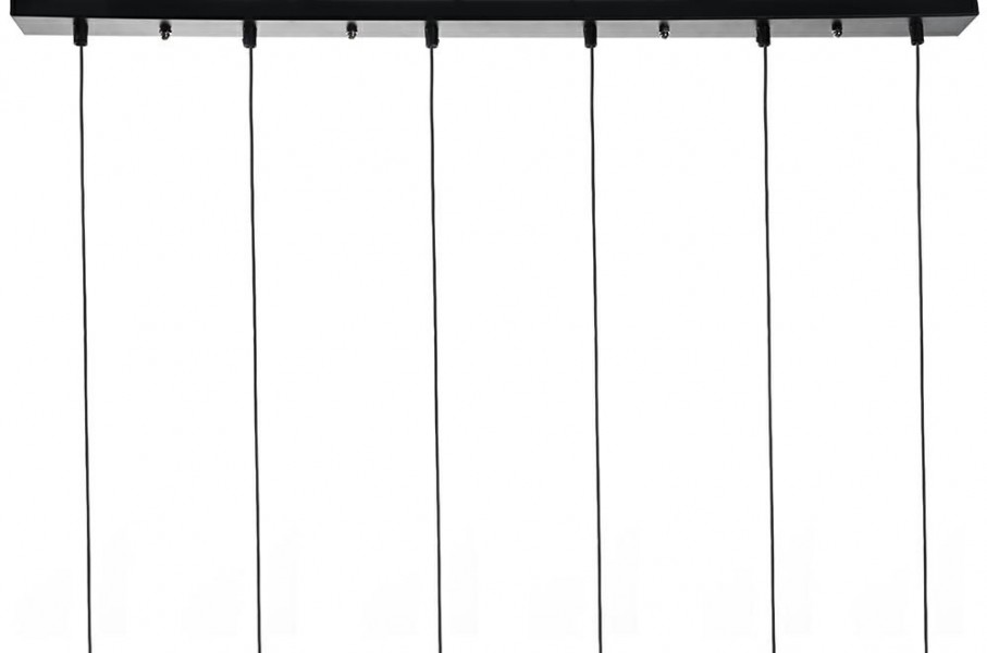 Geometryczna lampa wisząca z metalu i szkła Flusso Line 6