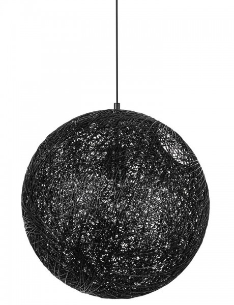 Lampa wisząca z okrągłym kloszem ze sznurków konopnych Luna 110
