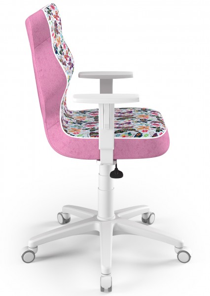 Krzesło obrotowe dla młodzieży Duo White rozmiar 5 (146-176,5 cm) z wzorami