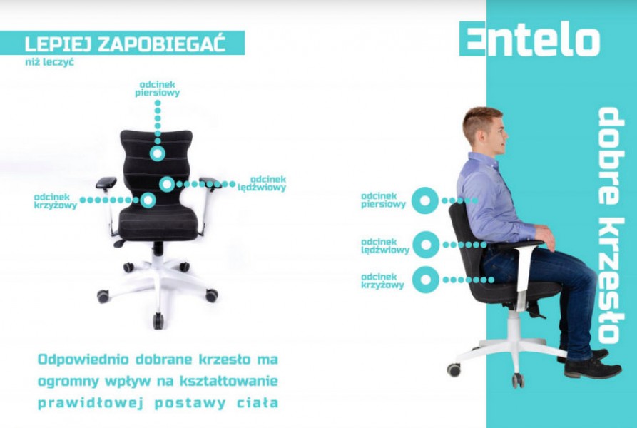 Biurowe krzesło o ergonomicznym oparciu Nero Black