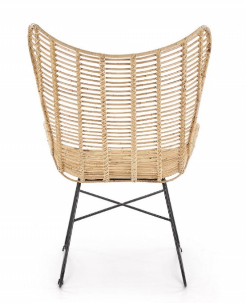 Designerski fotel rattanowy na płozach Indiana