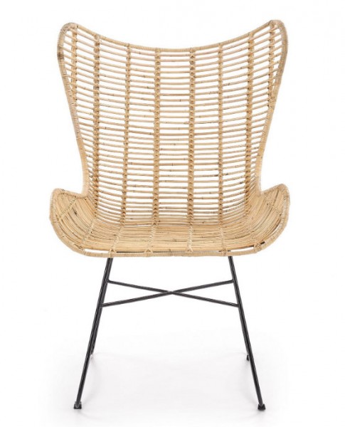 Designerski fotel rattanowy na płozach Indiana
