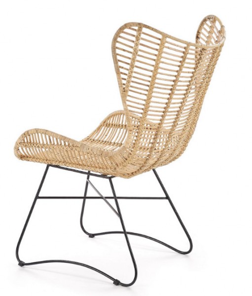 Designerski fotel rattanowy na płozach Indiana
