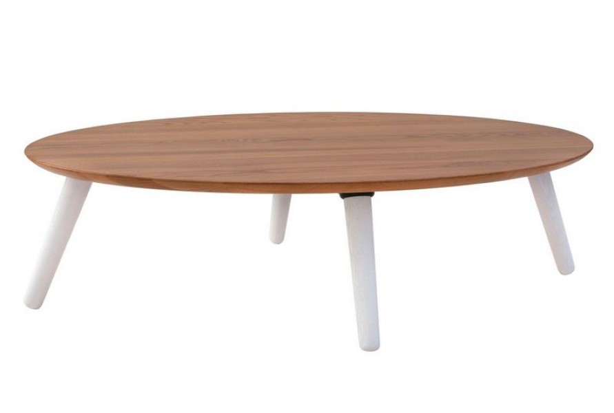 Skandynawski stolik kawowy w kształcie elipsy Contrast Ovo