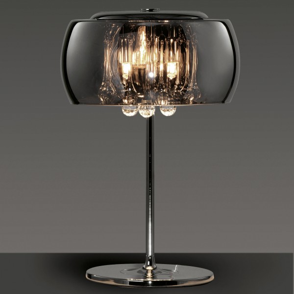 Szklana lampa stołowa w stylu glamour Vapore