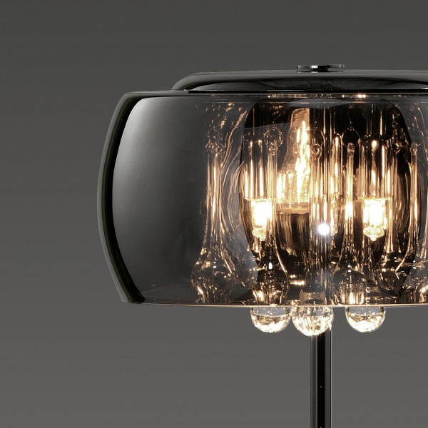 Szklana lampa stołowa w stylu glamour Vapore