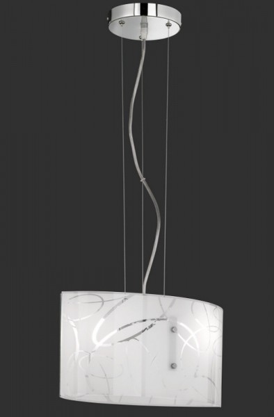 Wisząca lampa ze szklanym kloszem z nadrukiem Spirelli