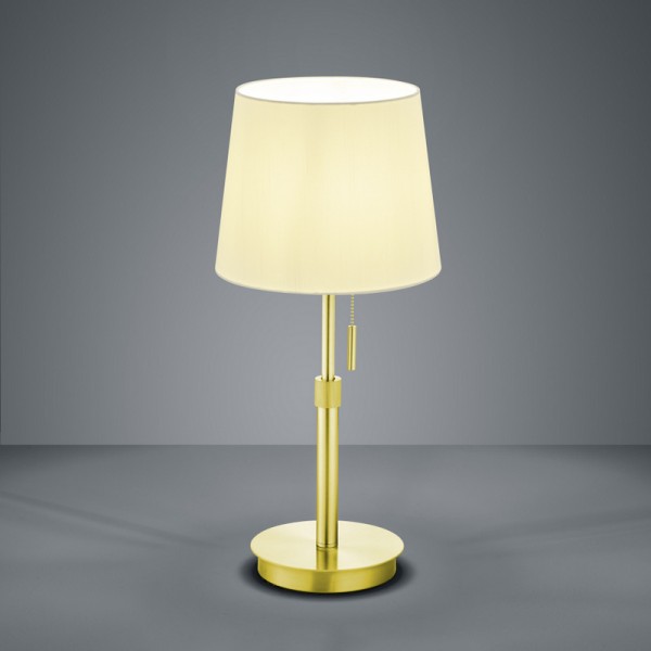 Elegancka lampa stołowa z regulacją wysokości Lyon mosiądz