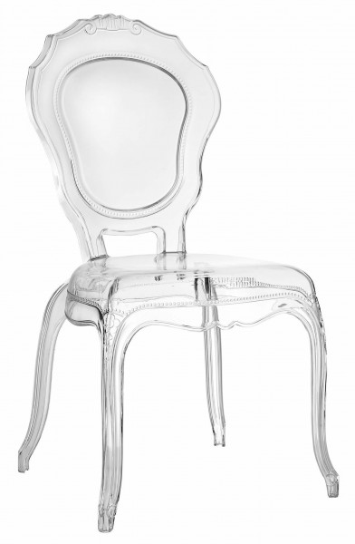 Krzesło transparentne bez podłokietników Queen