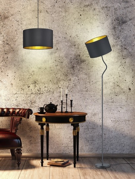 Łukowa lampa stojąca z giętym wysięgnikiem Hostel
