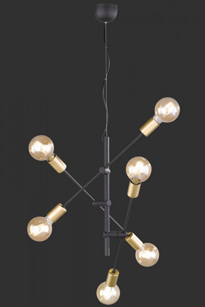 Regulowana lampa wisząca bez klosza Cross