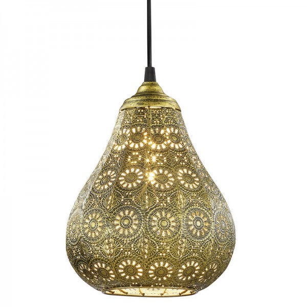 Orientalna lampa wisząca z dekoracyjnym kloszem Jasmin